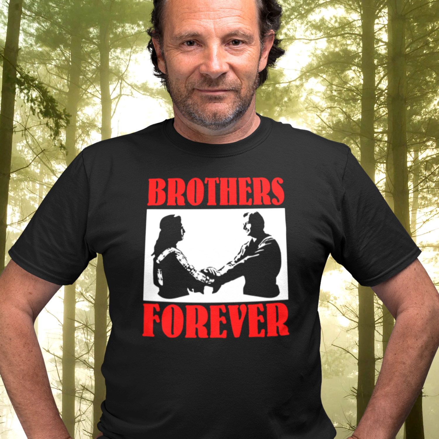 BROTHERS FOREVER - pánské tričko černé/bílé S-5XL