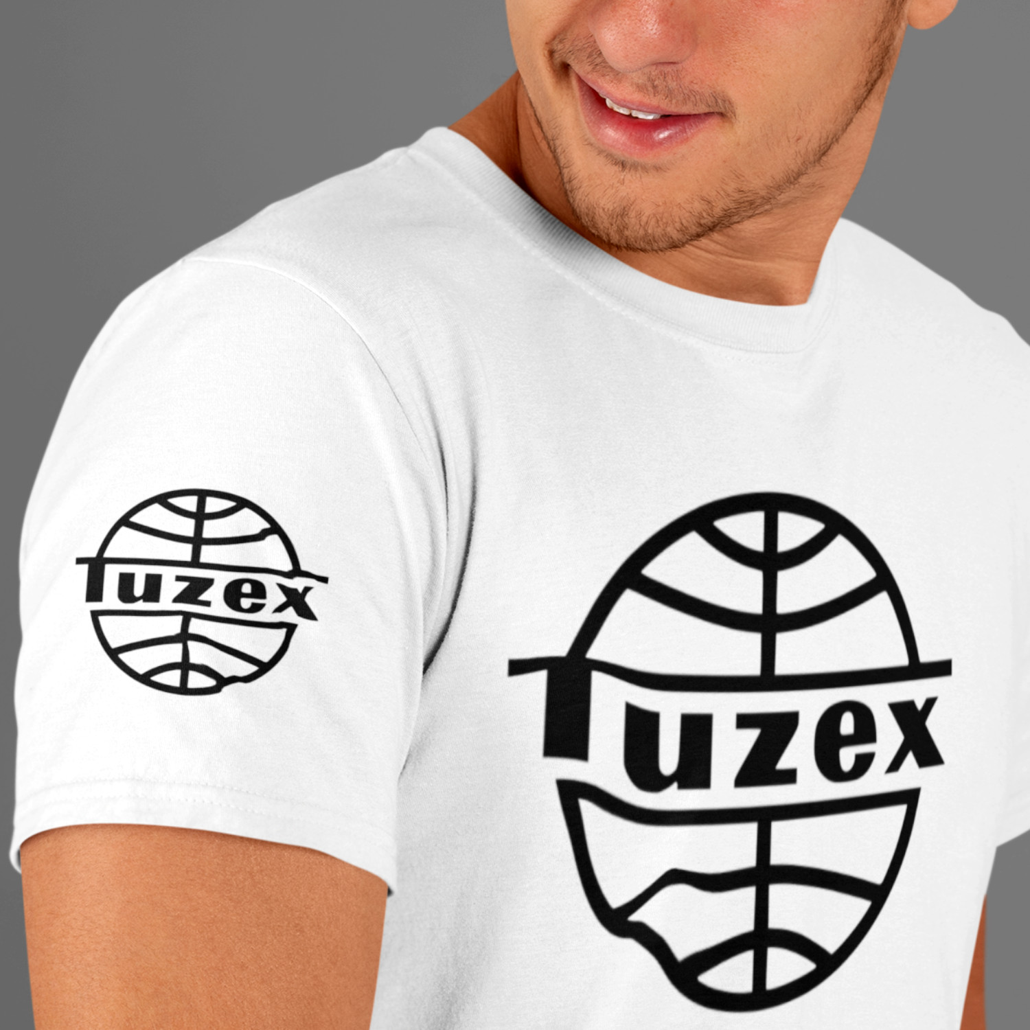 TUZEX - pánské tričko bílé/černé 