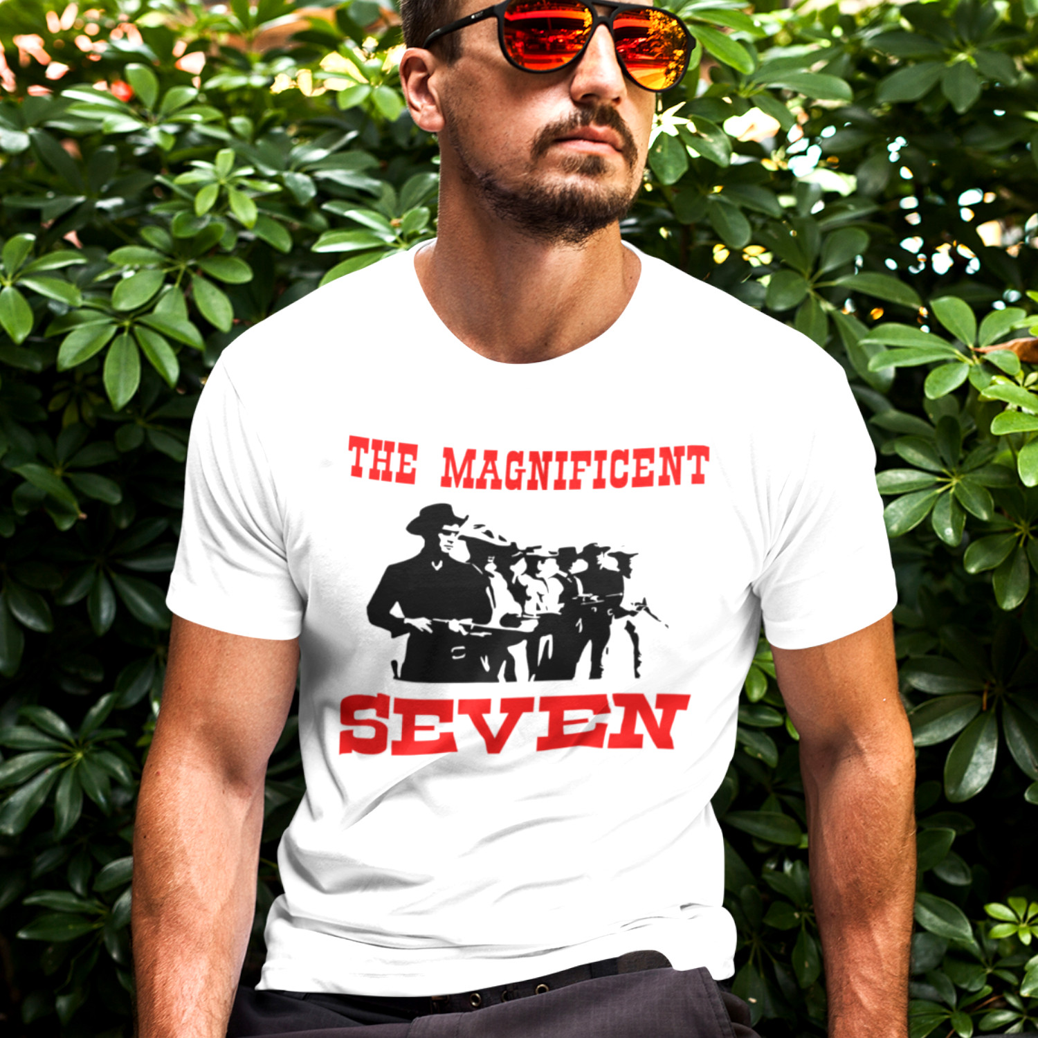 THE MAGNIFICENT SEVEN - pánské tričko černé/bílé 